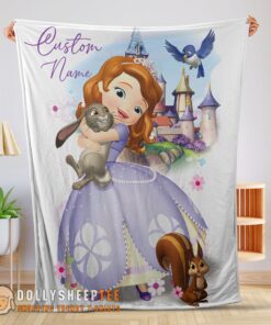 Perfect Disney Cartoon Sofia The First Sofia Princess Blanket Fleece Customized Blanket