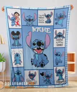 Perfect Disney Cartoon Stitch With Friends Blanket Customize Blanket