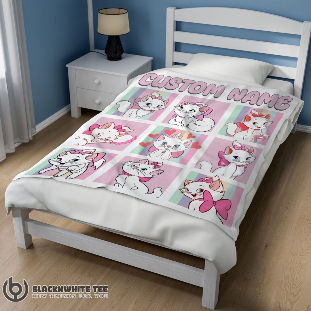 Perfect Disney Cartoon The Aristocats Marie Blanket Fleece Customized Blanket