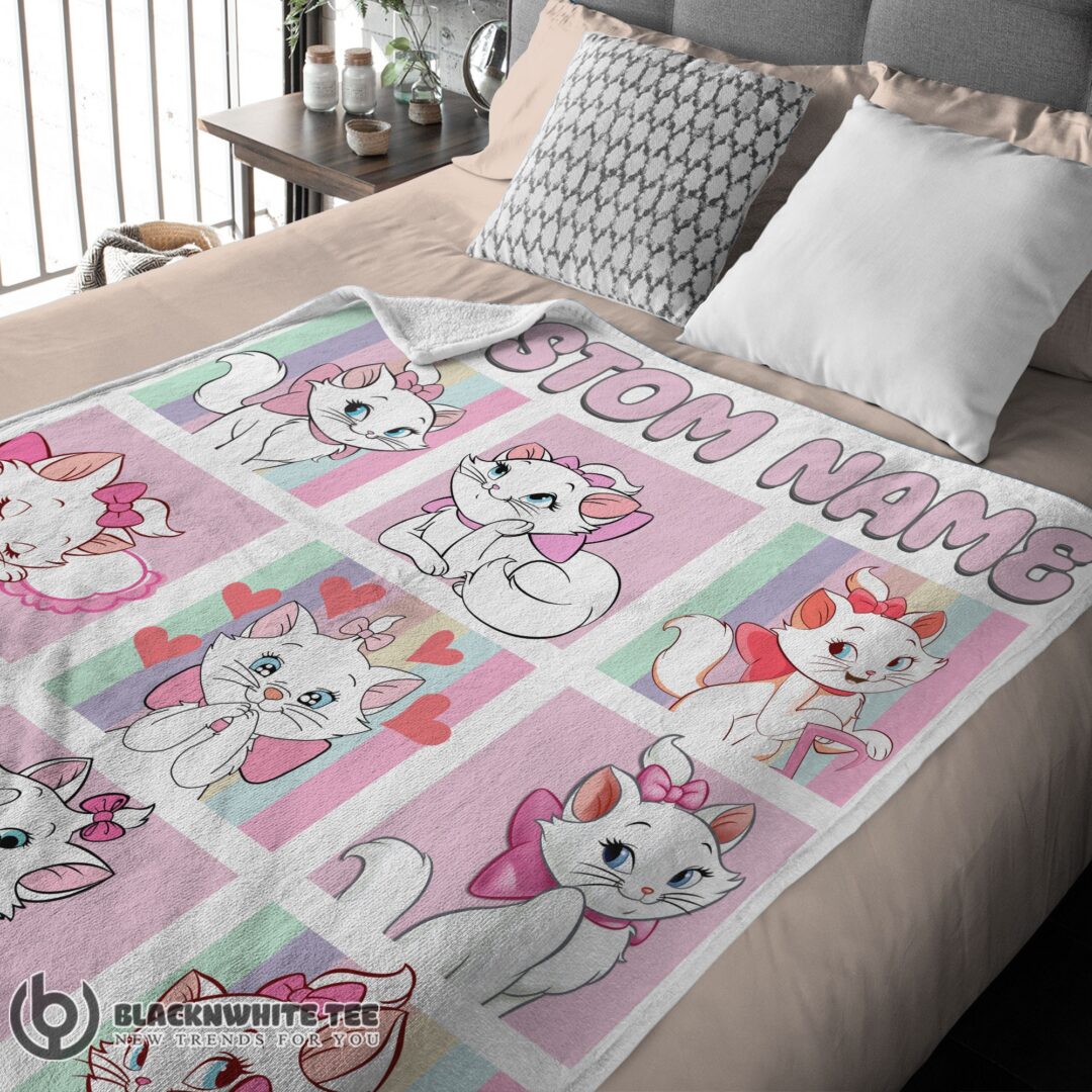 Perfect Disney Cartoon The Aristocats Marie Blanket Fleece Customized Blanket