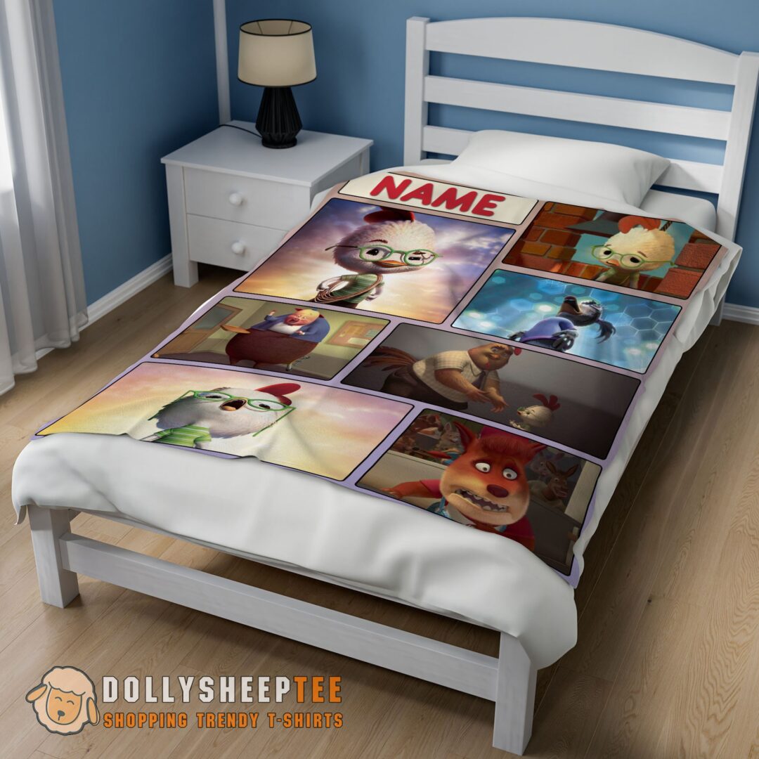 Perfect Disney Chicken Little Collage Poster Blanket Fleece Customized Blanket