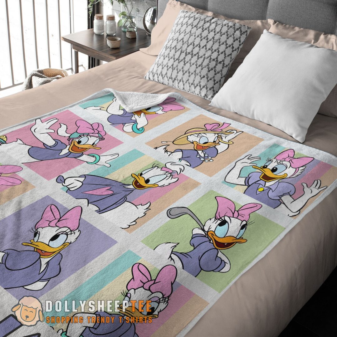 Perfect Disney Daisy Duck And Friends Daisy Duck Moods Blanket Customize Blanket-mk-01 (2)