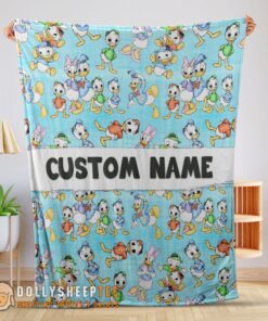 Perfect Disney Donald Duck Daisy Huey Dewey Louie Blanket Fleece Customized Blanket