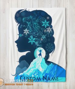 Perfect Disney Frozen Elsa Double-Exposure Blanket Fleece Customized Blanket