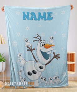Perfect Disney Frozen Olaf Dancing Blanket Fleece Customized Blanket