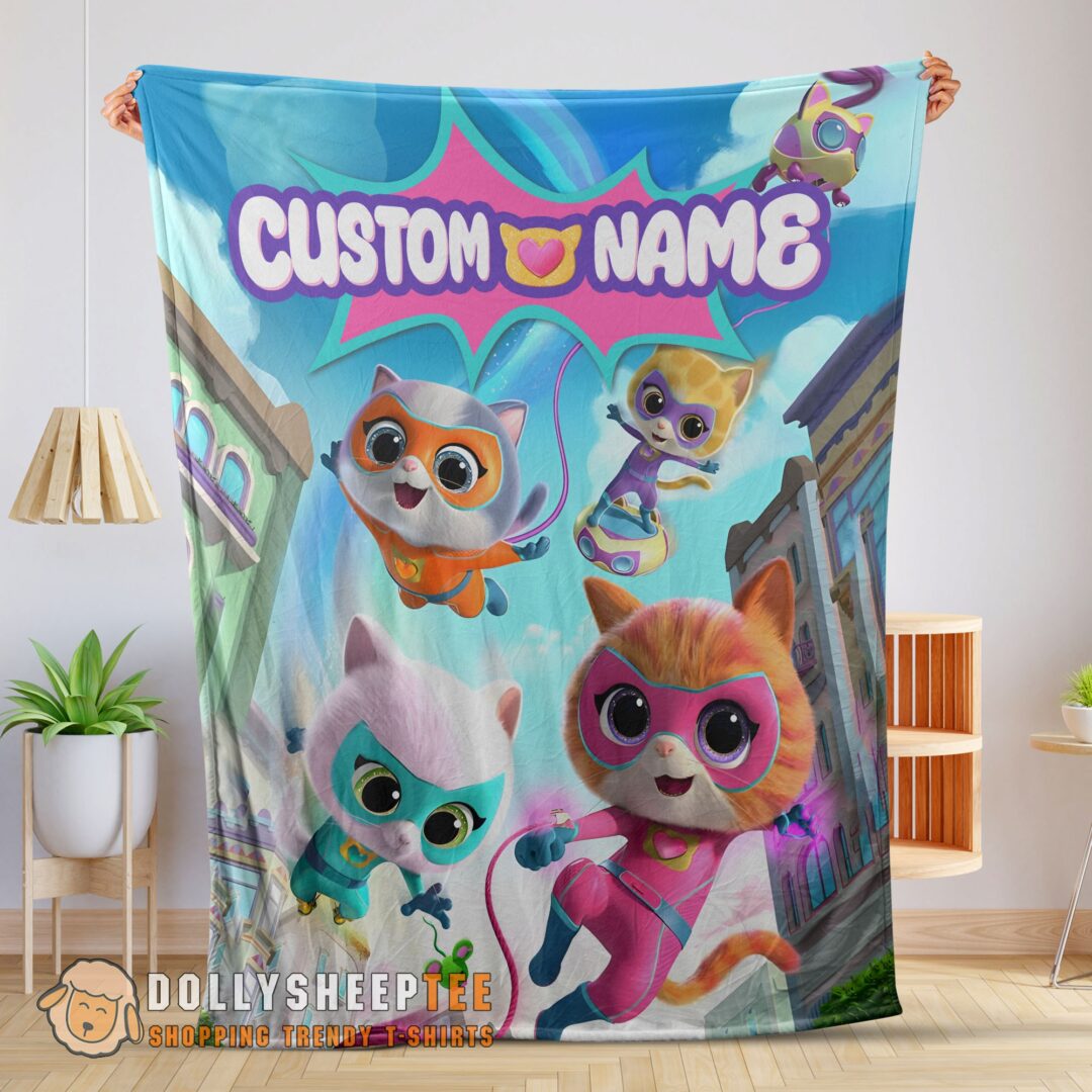 Perfect Disney Junior SuperKitties Chibi Cute Fleece Blanket Customize Blanket