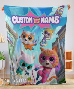 Perfect Disney Junior SuperKitties Chibi Cute Fleece Blanket Customize Blanket