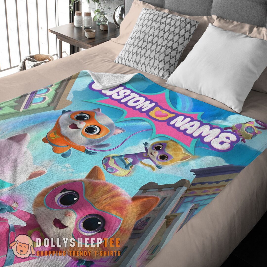 Perfect Disney Junior SuperKitties Chibi Cute Fleece Blanket Customize Blanket