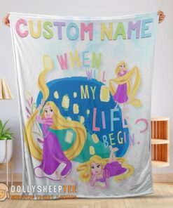 Perfect Disney Long Hair Princess Rapunzel Princess Blanket Fleece Customized Blanket