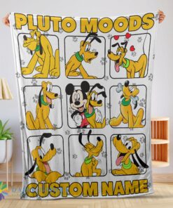 Perfect Disney Pluto Dog And Friends Pluto Dog Moods Blanket Customize Blanket