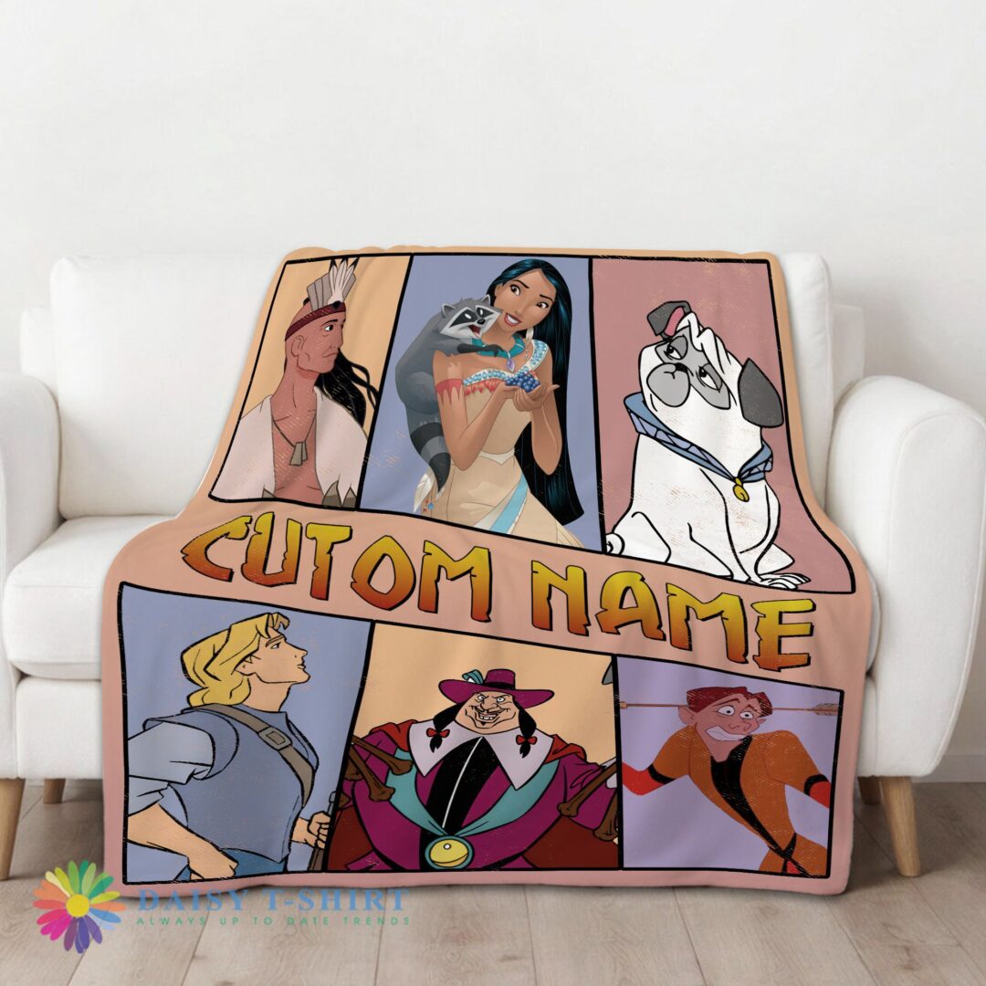 Perfect Disney Pocahontas Meeko Percy John Smith Blanket Fleece Customized Blanket-mk-01 (1)