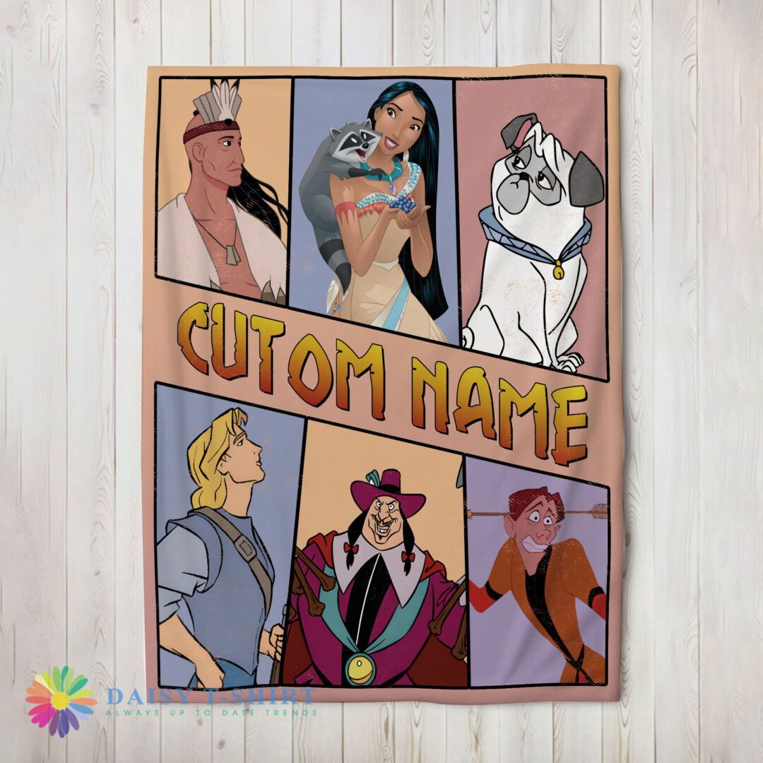 Perfect Disney Pocahontas Meeko Percy John Smith Blanket Fleece Customized Blanket-mk-01 (2)