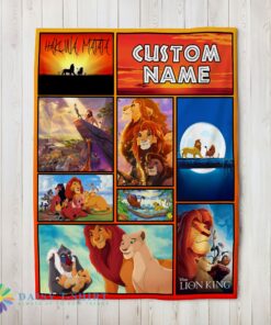 Perfect Disney Simba Mufasa Timon Pumbaa The Lion King Collage Blanket Fleece Customized Blanket