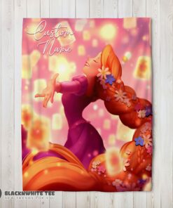 Perfect Disney Tangled Rapunzel Lanterns Of Light Blanket Fleece Customized Blanket