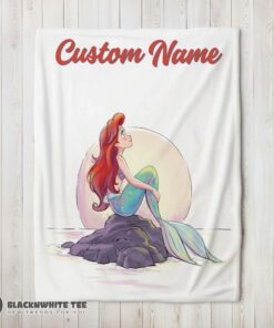 Perfect Disney The Little Mermaid Delicate And Painterly Blanket Fleece Customized Blanket