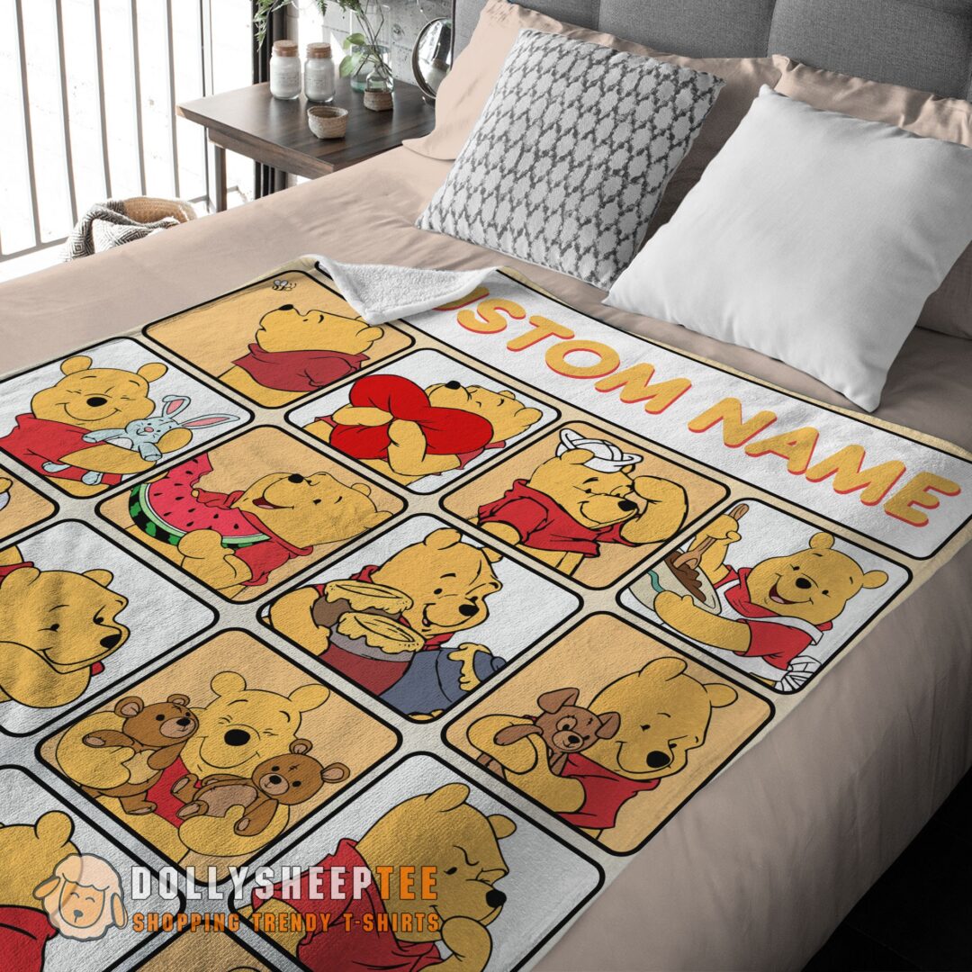 Perfect Disney Winnie The Pooh Cute Pooh Customize Blanket