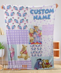Perfect Disney Winnie The Pooh Friends Collage Poster Blanket Fleece Customized Blanket