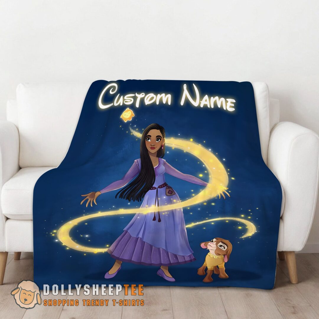 Perfect Disney Wish Asha Princess Star Valentino Blanket Fleece Customized Blanket-mk-01 (1)