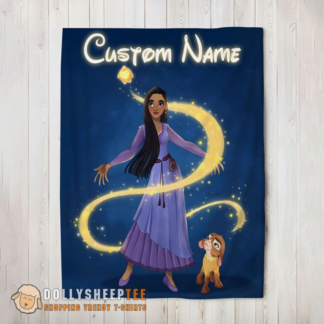 Perfect Disney Wish Asha Princess Star Valentino Blanket Fleece Customized Blanket-mk-01 (2)