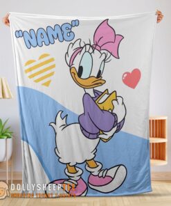 Perfect Donald Duck Girlfriend Daisy Blanket Fleece Customized Blanket