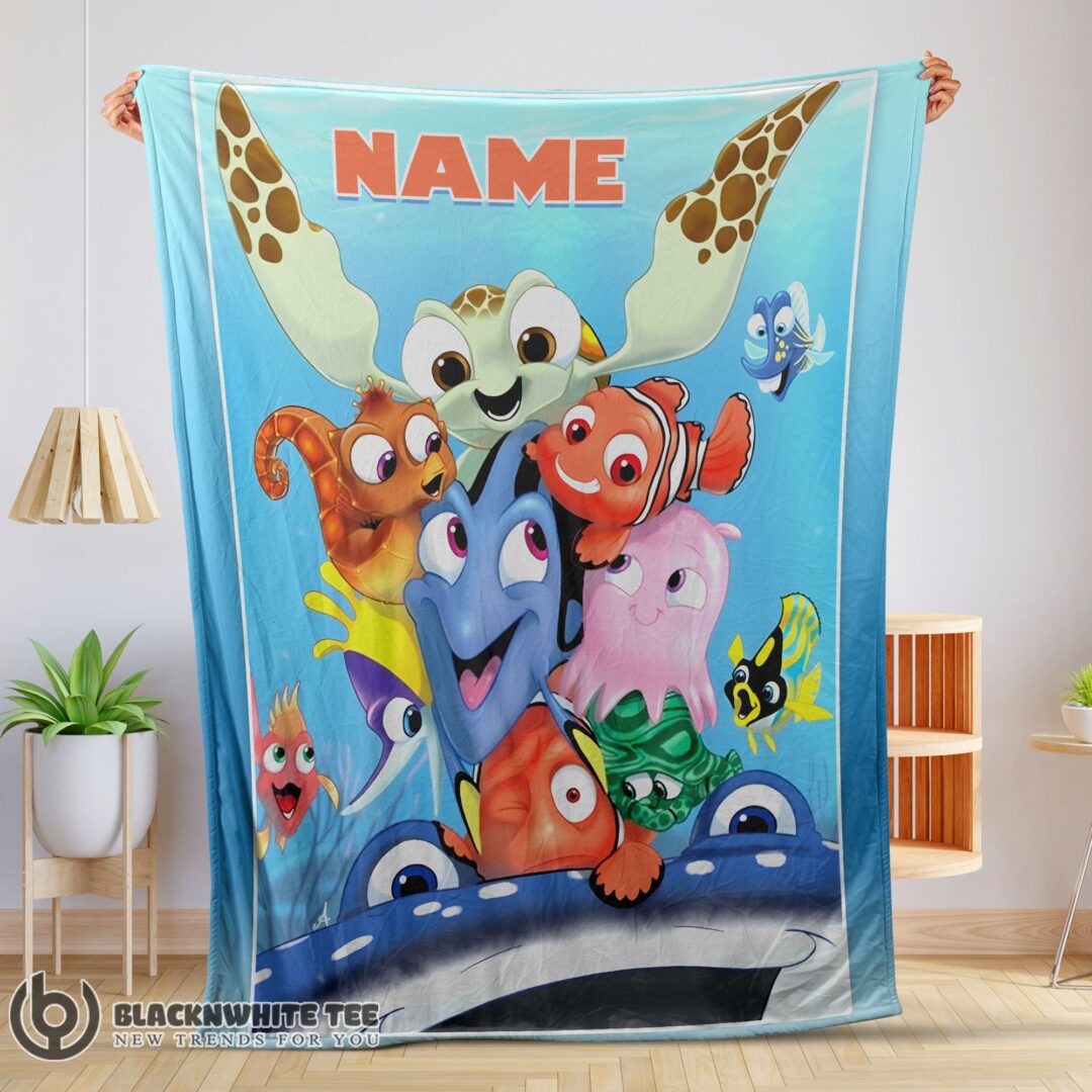 Perfect Finding Nemo With Friends Blanket Fleece Customized Blanket