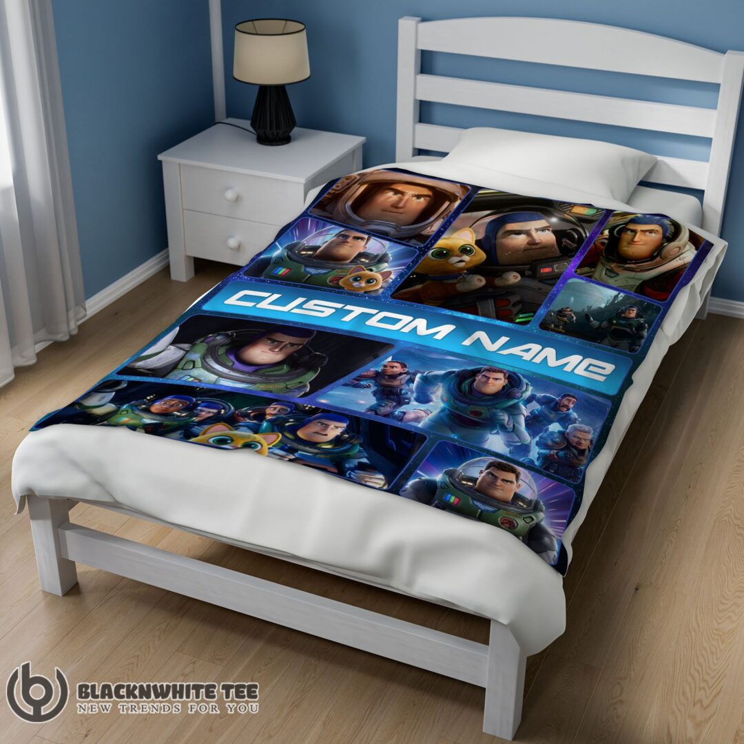 Perfect Good Disney Buzz Lightyear Collage Fleece Customized Blanket