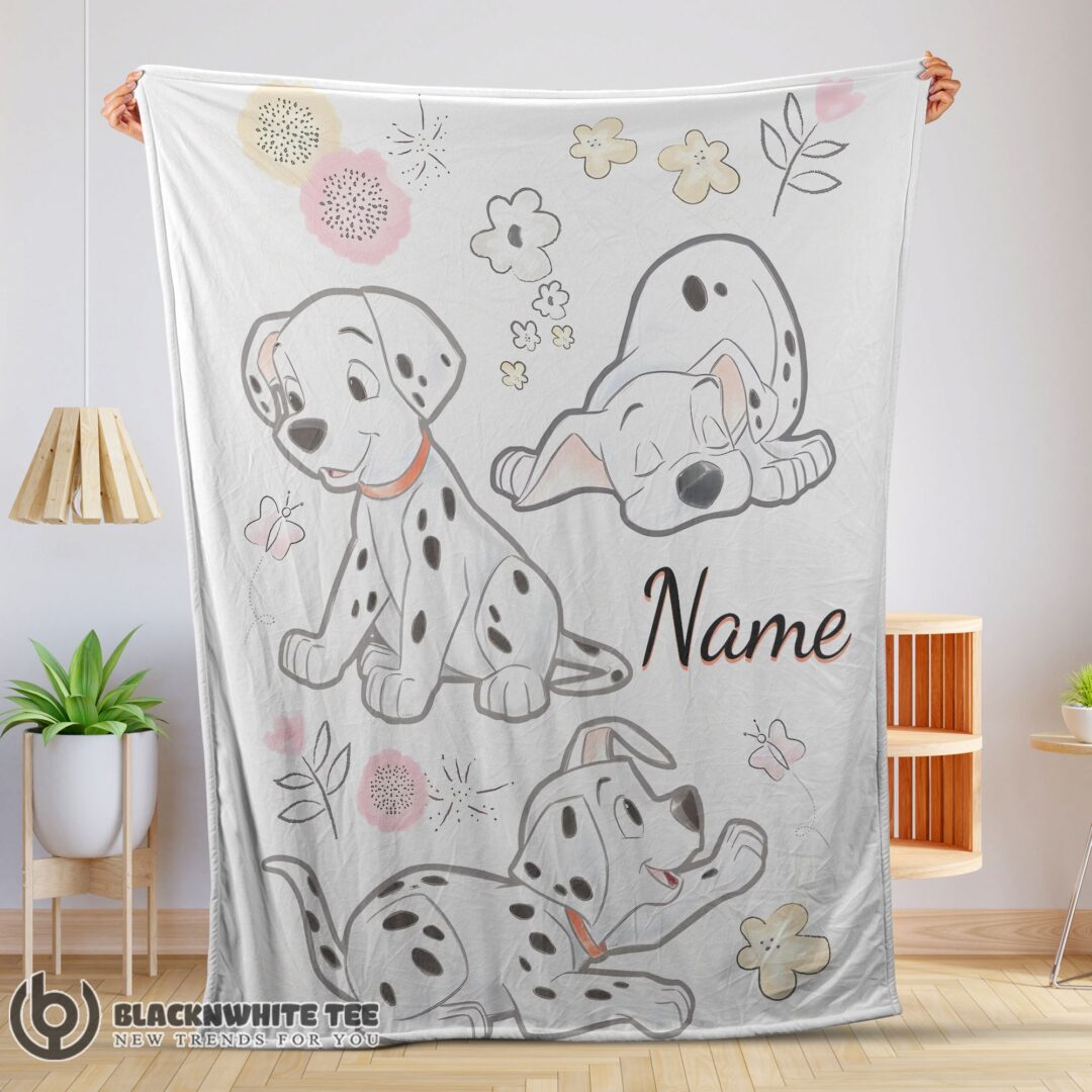 Perfect Good Disney Cartoon 101 Dalmatians Cute Blanket Fleece Customized Blanket-mk-01 (1)