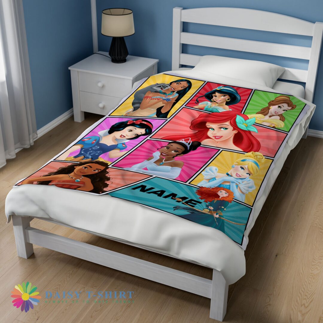 Perfect Good Personalized Disney Princess Blanket Fleece Customized Blanket