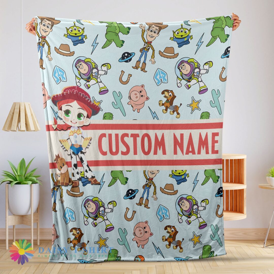 Perfect Good Pixar Toy Story Cowgirl With All Friends Blanket Fleece Customized Blanket-mk-01 (1)