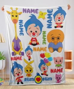 Perfect Good Plim Plim & Friends Collage Cute Blanket Fleece Customized Blanket