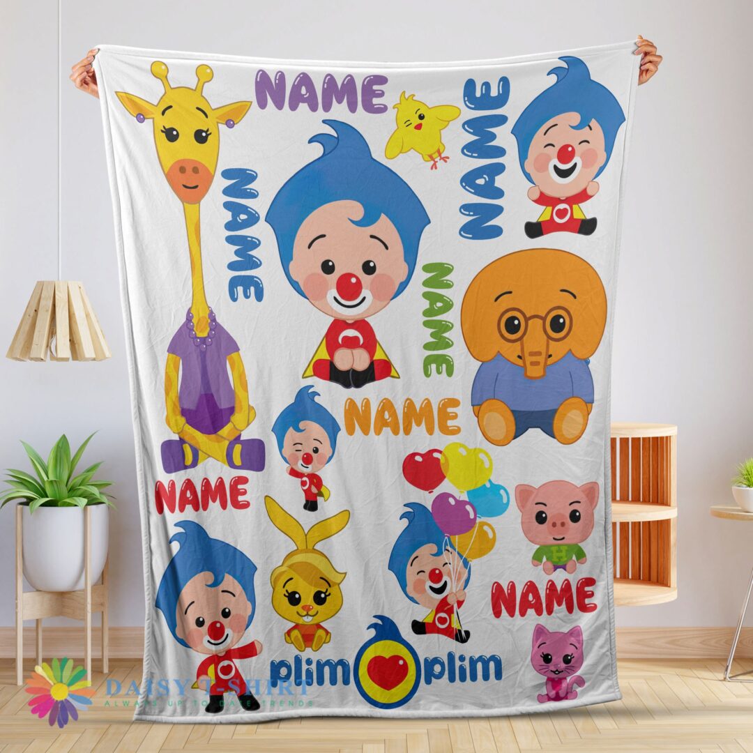 Perfect Good Plim Plim & Friends Collage Cute Blanket Fleece Customized Blanket