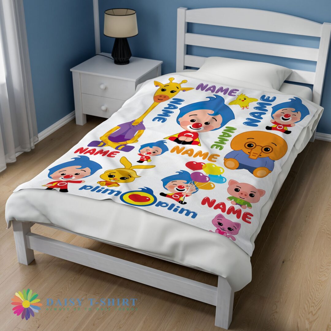 Perfect Good Plim Plim & Friends Collage Cute Blanket Fleece Customized Blanket