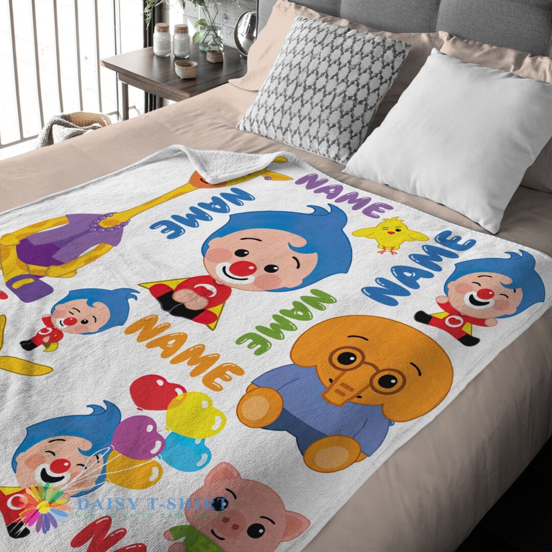 Perfect Good Plim Plim & Friends Collage Cute Blanket Fleece Customized Blanket
