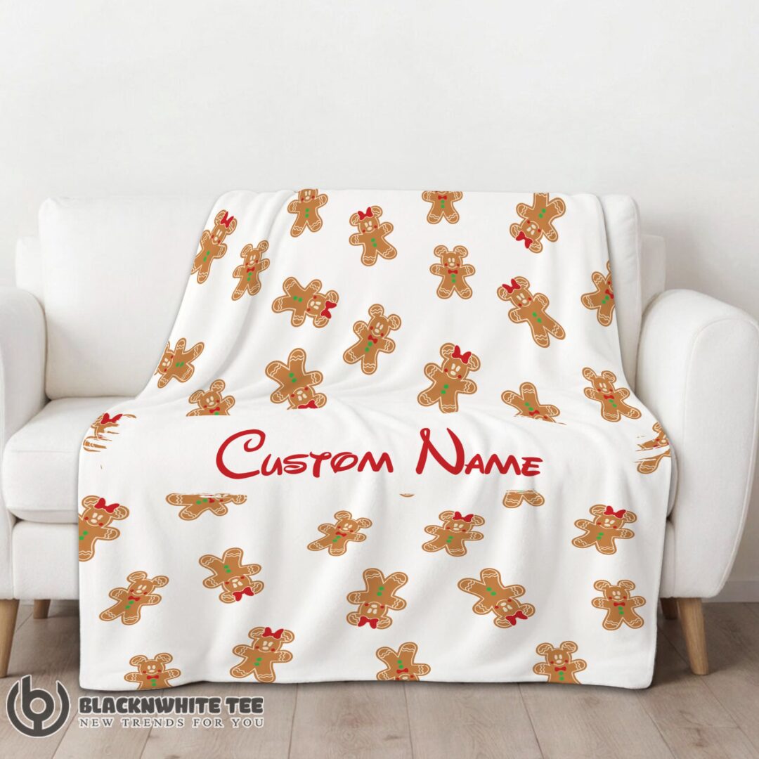 Perfect Happy Mickey Mouse Gingerbread Delight Blanket Fleece Customized Blanket-mk-01 (1)