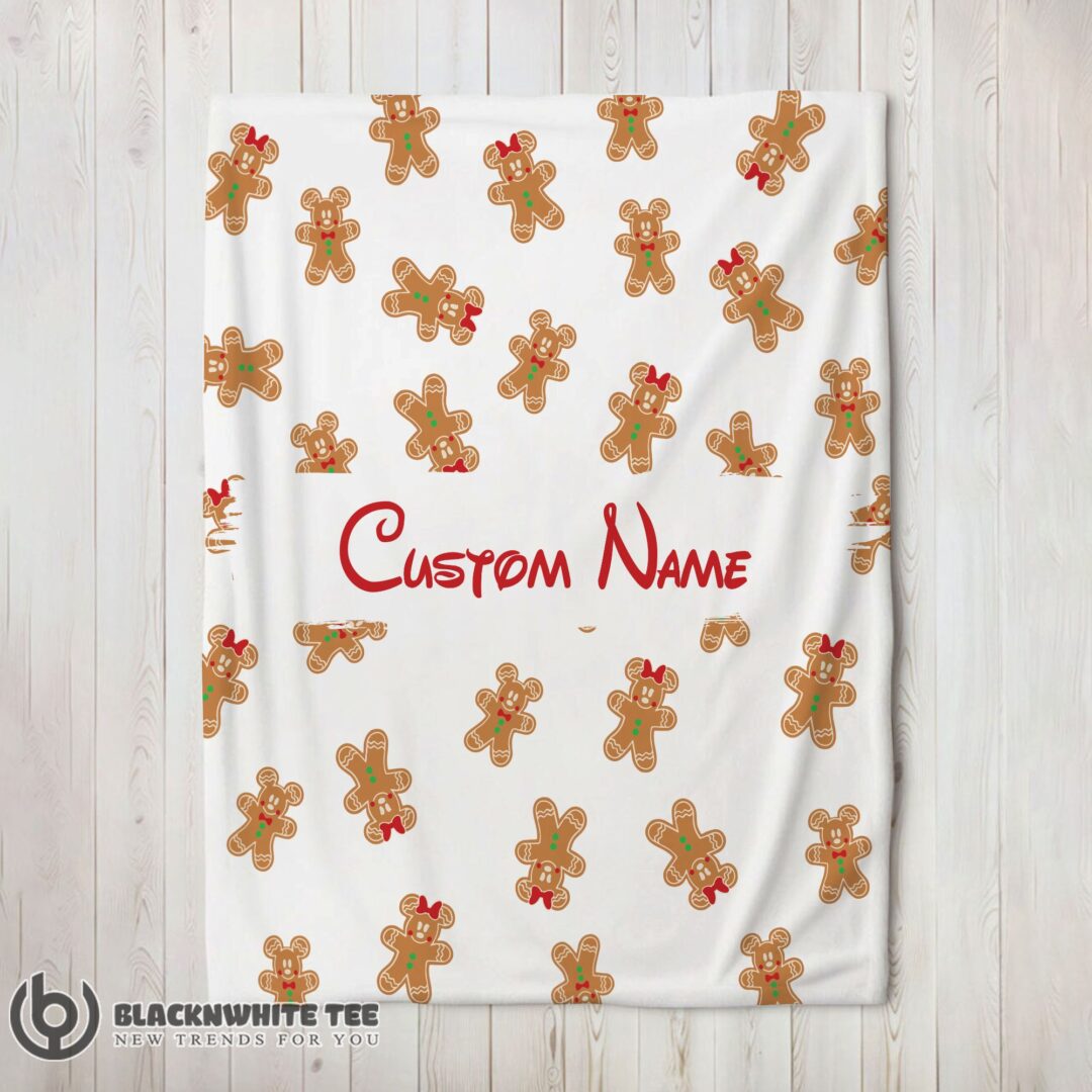 Perfect Happy Mickey Mouse Gingerbread Delight Blanket Fleece Customized Blanket-mk-01 (2)