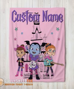 Perfect Happy Vampirina With Poppy Peepleson & Bridget Drawing Blanket Fleece Customized Blanket