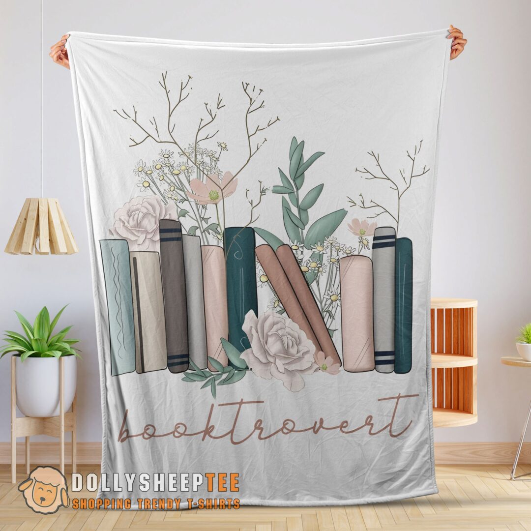Perfect Happy Vintage Floral Book Lover Blanket Fleece