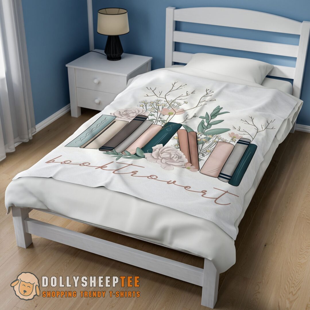 Perfect Happy Vintage Floral Book Lover Blanket Fleece