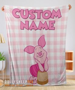 Perfect Happy Winnie The Pooh Piglet Blanket Fleece Customized Blanket