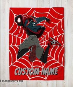 Perfect Pretty Spider-Man Into The Spider-Verse Miles Morales Blanket Fleece Customized Blanket