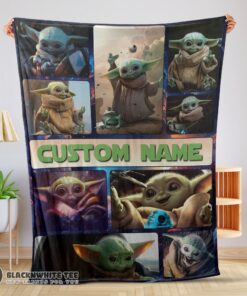 Perfect Pretty Star Wars Baby Yoda Collage Blanket Fleece Customized Blanket