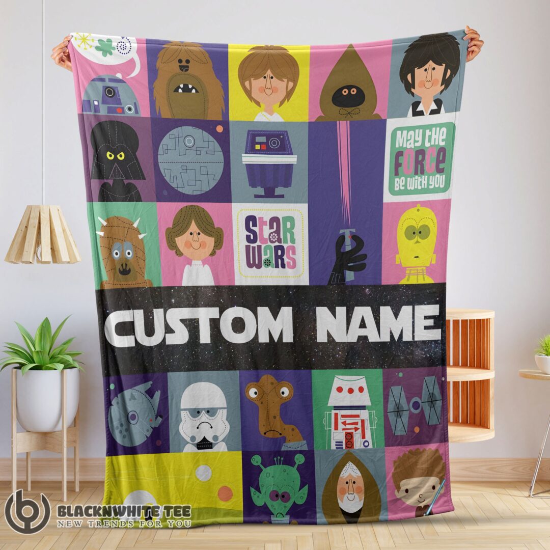 Perfect Pretty Star Wars Characters Cartoon Cute Customized Blanket