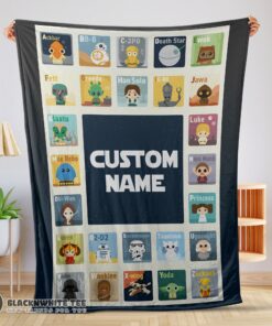 Perfect Pretty Star Wars Chibi Character Blanket Fleece Customized Blanket