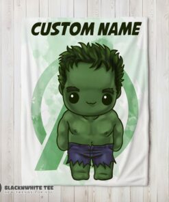 Perfect Pretty Superhero Marvel Avenger Chibi Hulk Blanket Fleece Customized Blanket