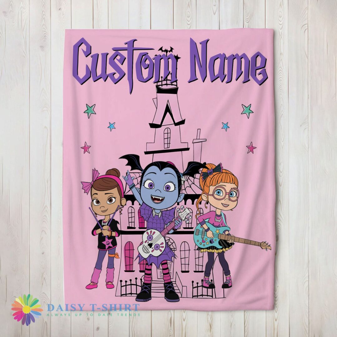 Perfect Pretty Vampirina With Poppy Peepleson & Bridget Drawing Blanket Fleece Customized -mk-02 (1)