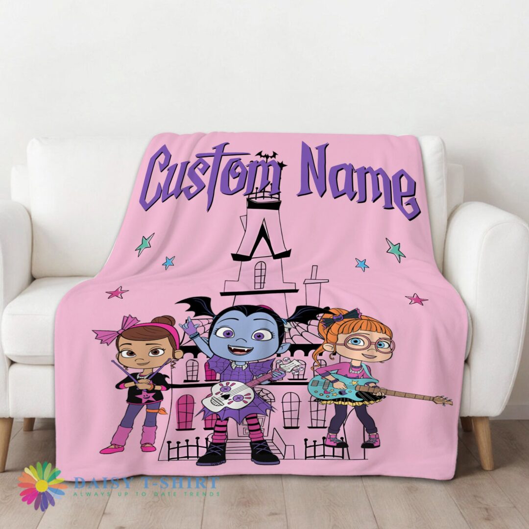 Perfect Pretty Vampirina With Poppy Peepleson & Bridget Drawing Blanket Fleece Customized -mk-