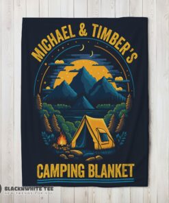 Perfect Pretty Vintage Camping Blanket Fleece Customized Blanket