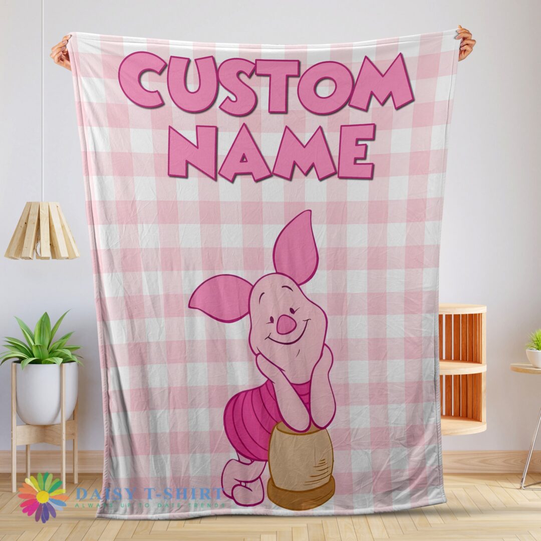 Perfect Pretty Winnie The Pooh Piglet Blanket Fleece Customized Blanket
