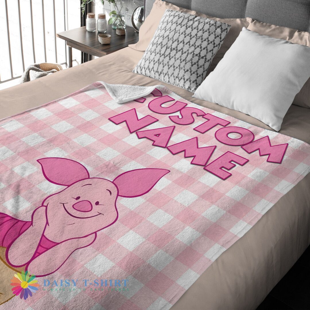 Perfect Pretty Winnie The Pooh Piglet Blanket Fleece Customized Blanket