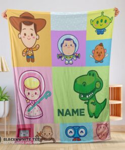 Perfect Top Pixar Toy Story Chibi Character Blanket Fleece Customized Blanket
